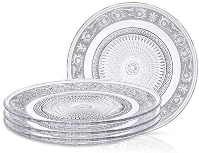 Klikel Glass Plate Clear For Salad
