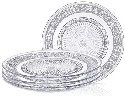 Klikel Glass Plate Clear For Salad