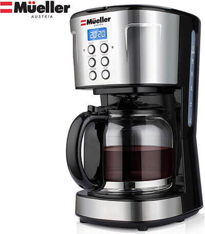 Programmable 12-Cup Machine, Multiple Brew Strength By Mueller Ultra Coffee Maker,