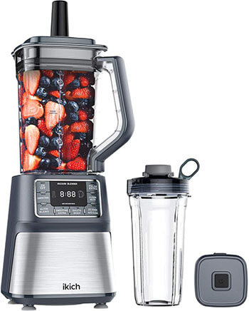 IKICH Vacuum Blender & Smoothie Cup, Professional Countertop Blender Ice Crusher