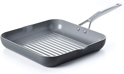 GreenPan Paris 11-Inch Ceramic Non-Stick Square Grill Pan