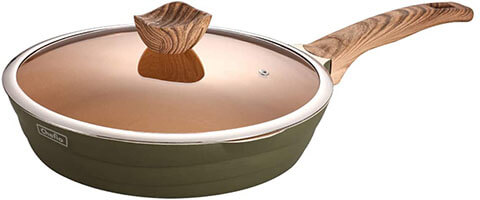 CHEFIO 10" Frying Pan with Lid