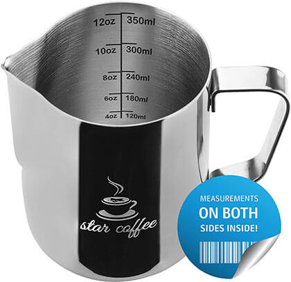Star Coffee Stainless Steel Frothing Pitcher