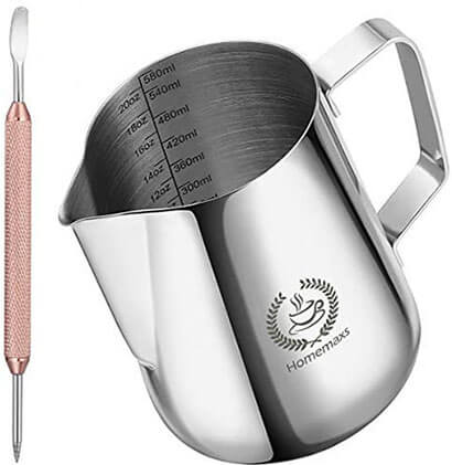 HOMEMAXS Milk Frother Pitcher Thickened-handle Art Pen