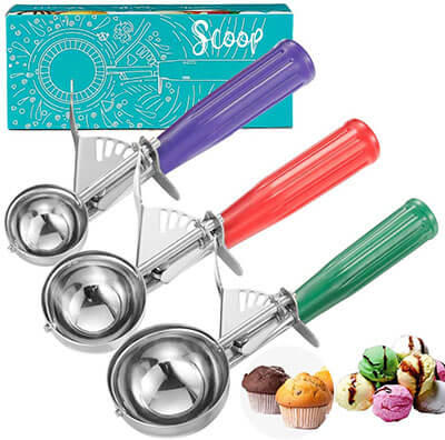 CHEE MONG Cookie Scoop Set, Ice Cream Scoop Set