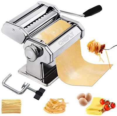 CHEFLY Sturdy Stainless Steel Pasta Maker