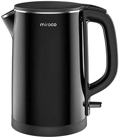 Miroco Electric Kettle, 1.5L Double Wall
