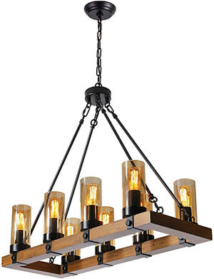 XIPUDA 8-Light Farmhouse Chandelier