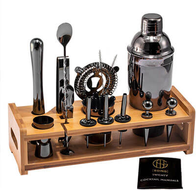 Soing Gold 24-Piece Cocktail Shaker Set